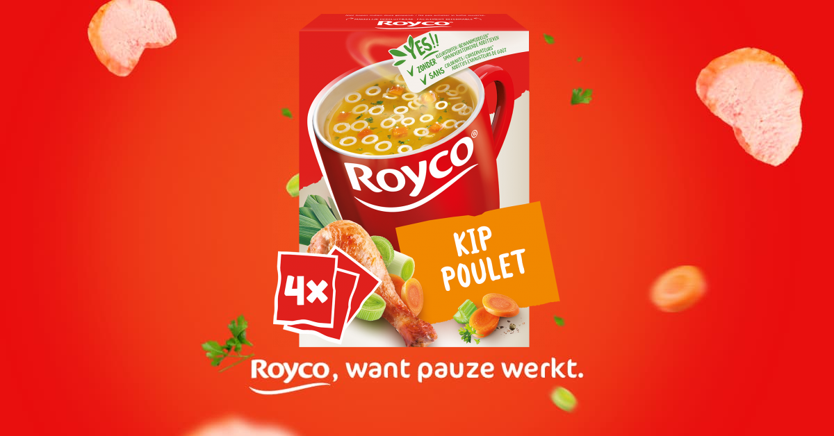 Royco Minute Soupe poulet 25pc Classic - Nevejan